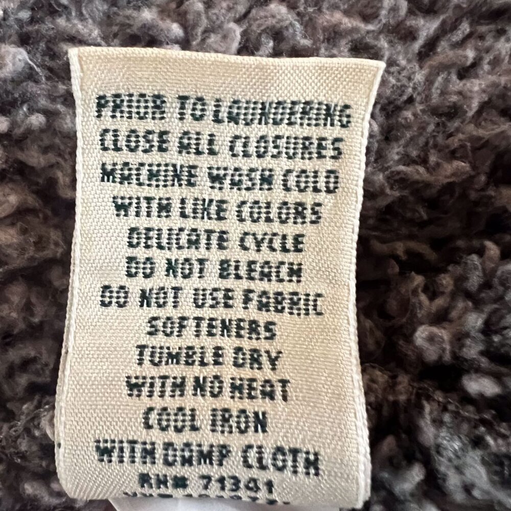 L.L.Bean Hi-Pile Fleece Jacket Gray Grey Large - Picture 13 of 14